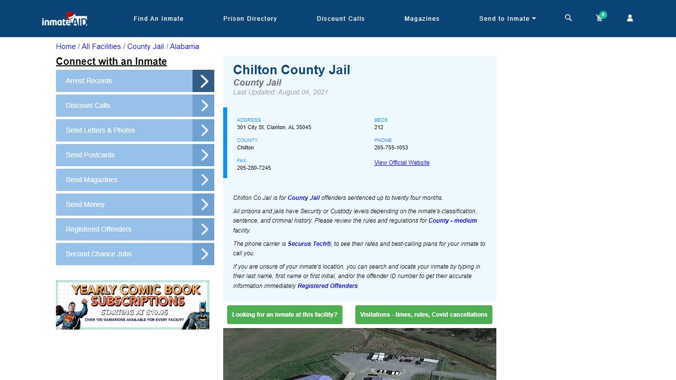 Chilton County Jail - Inmate Locator - Clanton, AL